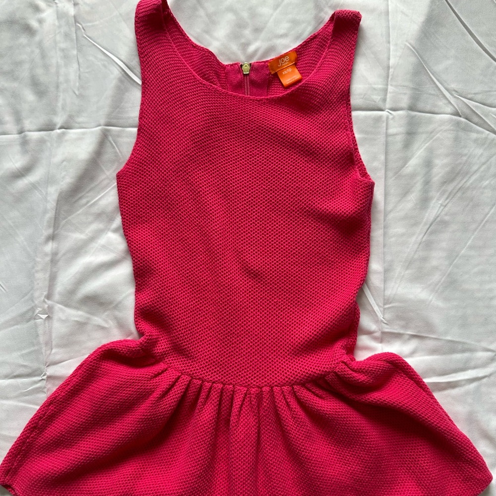 Joe Fresh knitted, flare tank with zipper back